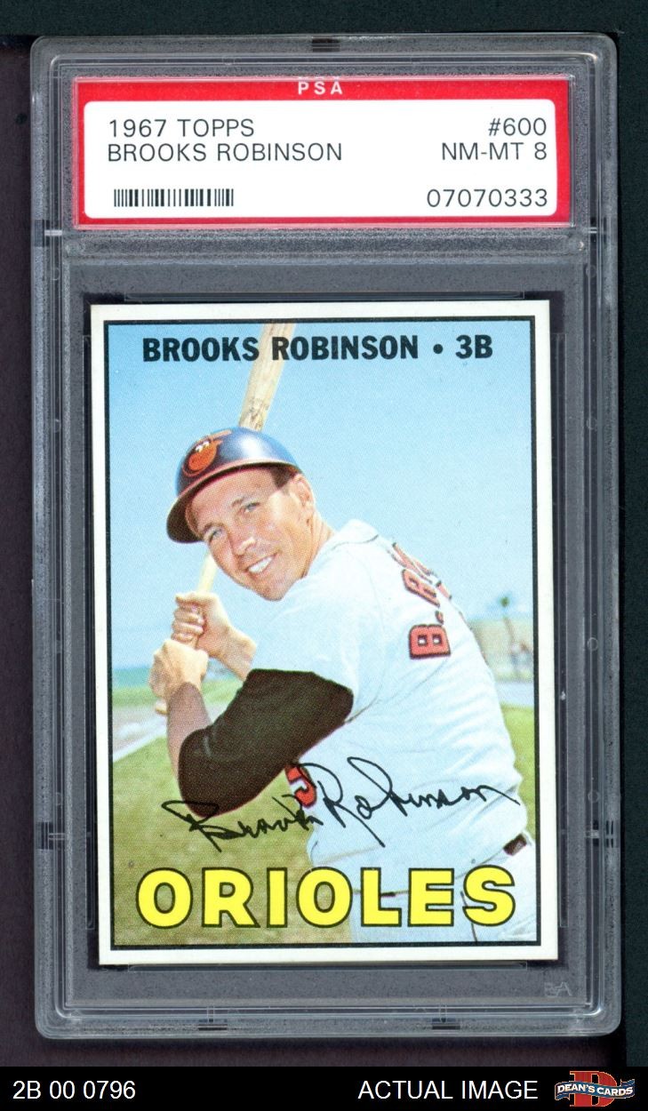 1967 Topps #600 Brooks Robinson Orioles HOF PSA 8 - NM/MT