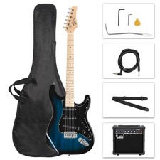 Glarry GST Stylish Basswood Electric Guitar Kit With 20W Amplifier,Bag
