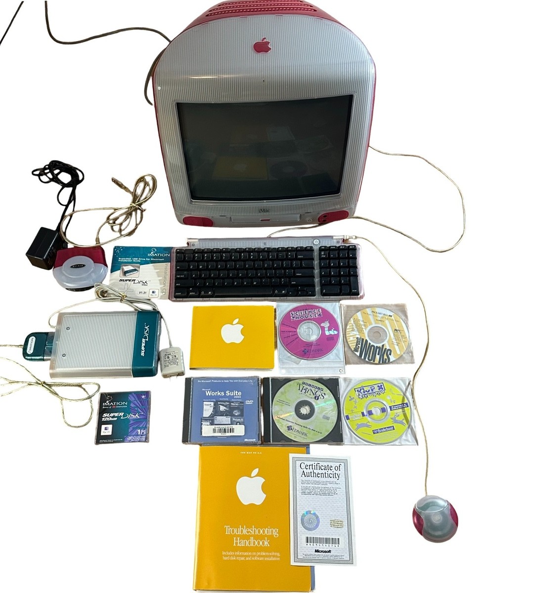 【ジャンク・通電確認済】iMac G3 ストロベリー キーボード セット Apple iMac G3 Keyboards Lime, Blueberry, Strawberry, Tangerine