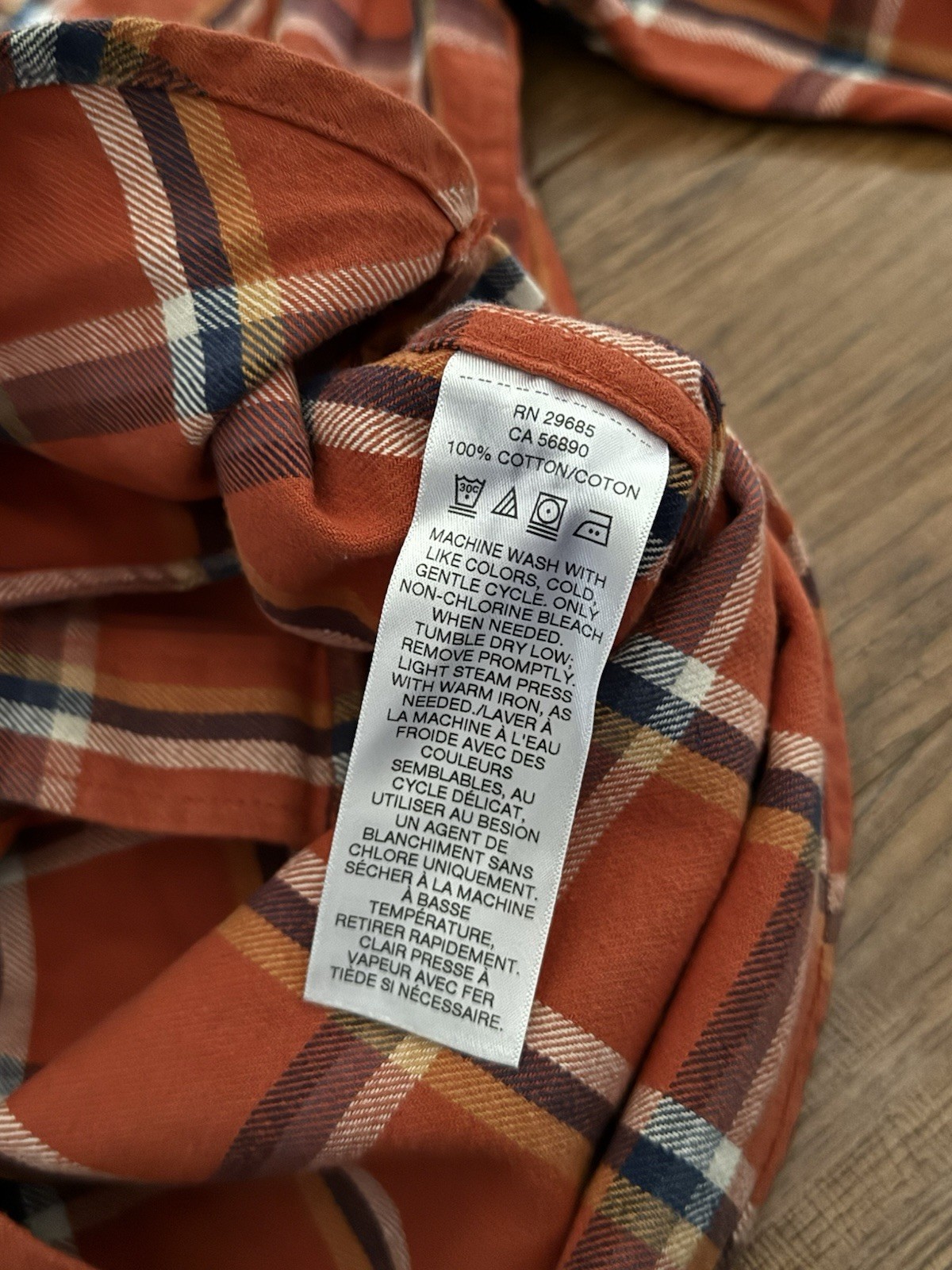 Pendleton Burnside Flannel Orange Plaid Long Slee… - image 9