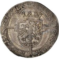 [#972035] Coin, Belgium, Charles Quint, 1/2 Réal, Maastricht, VF(30-35), Silver