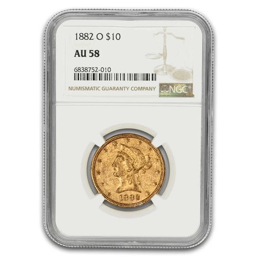 1882-O $10 Liberty Gold Eagle AU-58 NGC