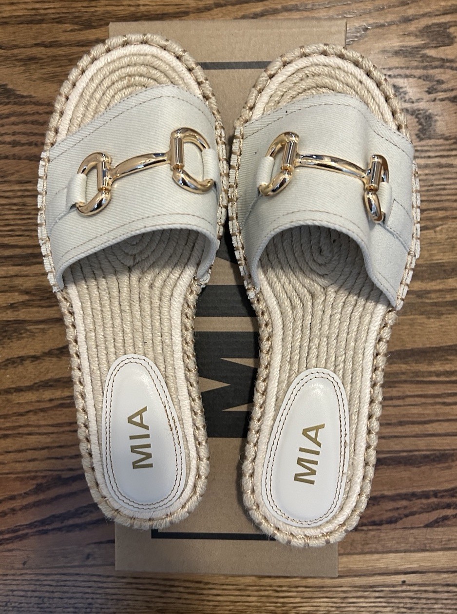 APL NUOVE espadrillas donna Cadice slides osso taglia 9 nuove con scatola