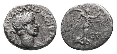 Hadrian AR Hemidrachm Cappadocia Caesarea Nike AD 120-121 Roman Silver Syd 255