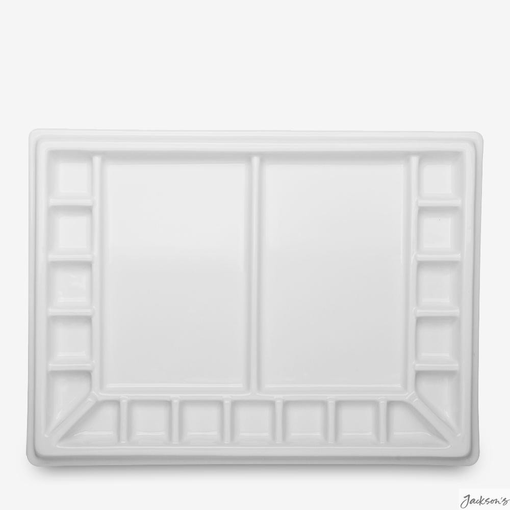 Jackson's Porcelain Palette With Cover 19 Well 33x25cm for Watercolour Gouache