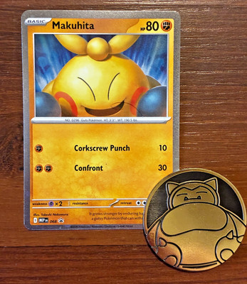 Makuhita 068 Cosmos Holo Promo ME: Mega Evolution Promo Pokemon Holo AND Coin