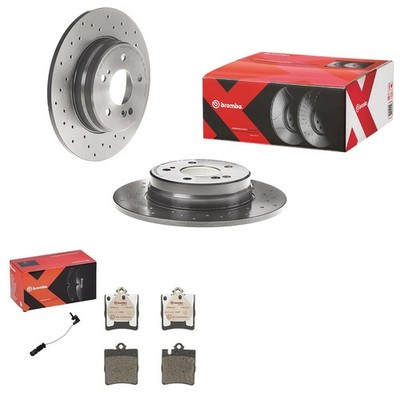 brembo BREMSSCHEIBEN + XTRA BELÄGE HINTEN passend für E-KLASSE W210 + CLK W208