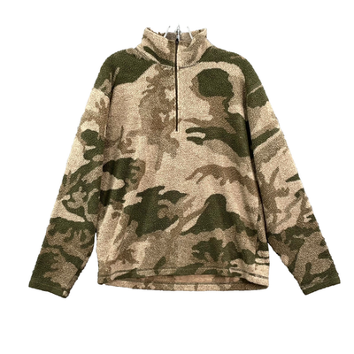#ad VTG Cabela#x27;s Fleece Jacket Mens Medium Camouflage Hunting Gorpcore Outdoor Hike $47.49