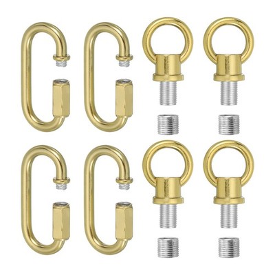 4 Pack M10 Lifting Eye Nut Kit Bolt Screw Ring 44lbs Copper