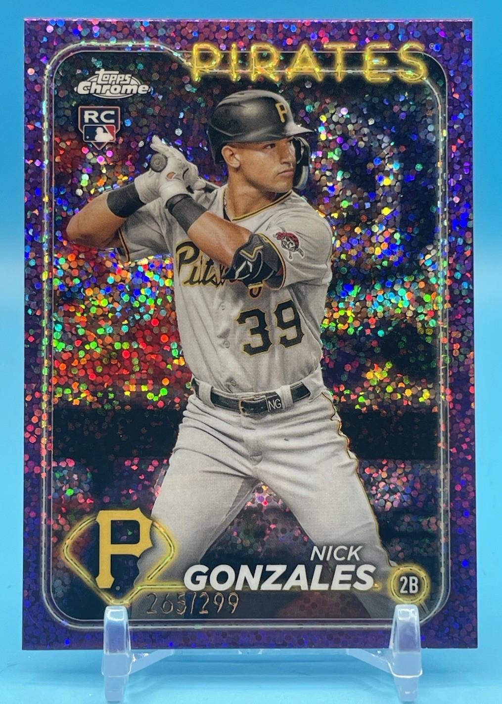 2024 Topps Chrome Nick Gonzales RC Purple Speckle /299 Pirates #72
