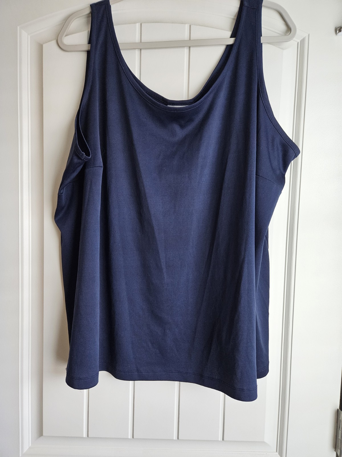 Women's Blue Tank Top by Catherines Size 3X 26/28 100% Polyester Sleeveless