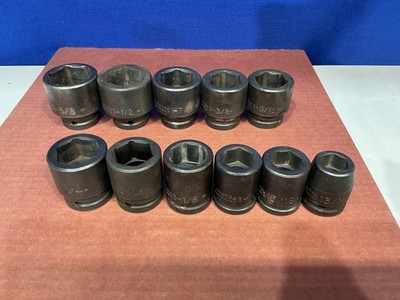 Nice PROTO TOOLS 11 PIECE 3/4  DRIVE 6 Point Socket Lot 13/16  to 1- 5/8  READ