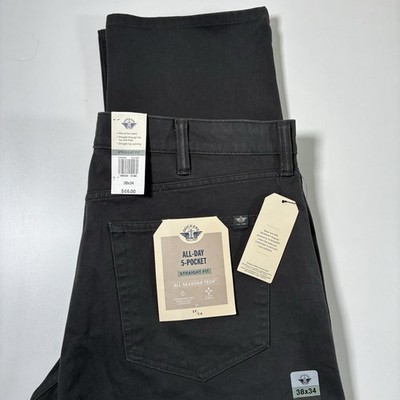 NEW DOCKERS Pants 38x34 Gray All Day 5 Pocket All Seasons Tech Stretch
