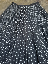 F&F Pleated Midi Skirt Black Polka Dot Size 14 Elegant
