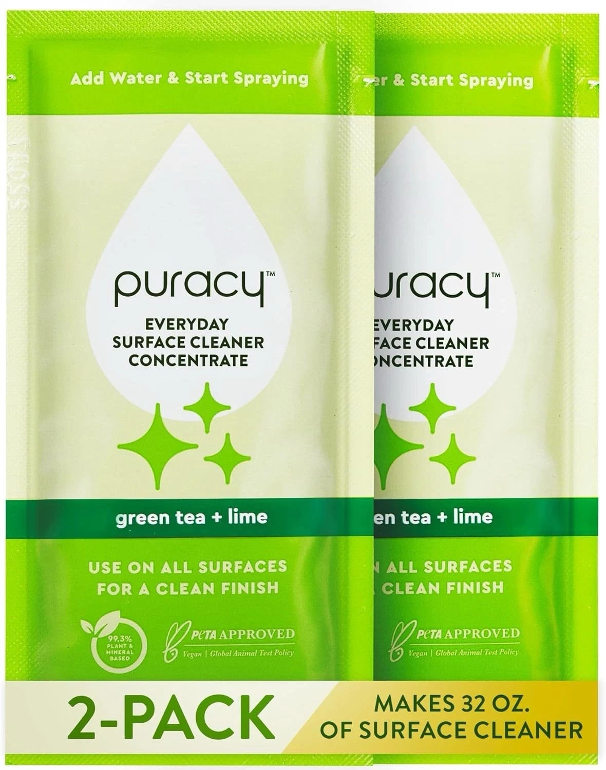 🍋 Puracy Surface Cleaner 0.5oz Concentrate Organic Green 