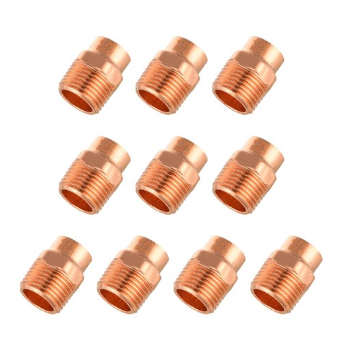 10 PCS 1/2Inch Copper Male Adapter C x MIP LF Plumbing Fittings MNPT