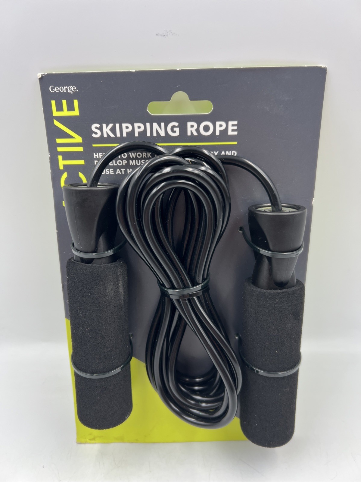 Active Skipping Rope Black  2.75m New