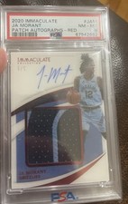 2020 Panini Immaculate Ja Morant Premium Patch 2 Color Patch Auto #5/5 1/1 Psa 8