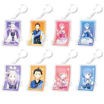8er Set Re:ZERO Trading Acryl Schlüsselanhänger Tanabata Ver. Japan C637