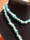 Vintage Turquoise Southwestern Beaded Chip Necklace 31" — photo 4
