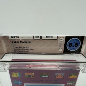 Poker Mahjong for Nintendo NES CIB Wata/PSA Graded 8.5 Sachen