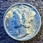 1944 P Mercury Dime Silver Uncirculated Business Strike Uncertified