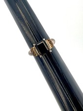 Sterling Silver 925 Smokey Quartz Ring, Size 10, Antique