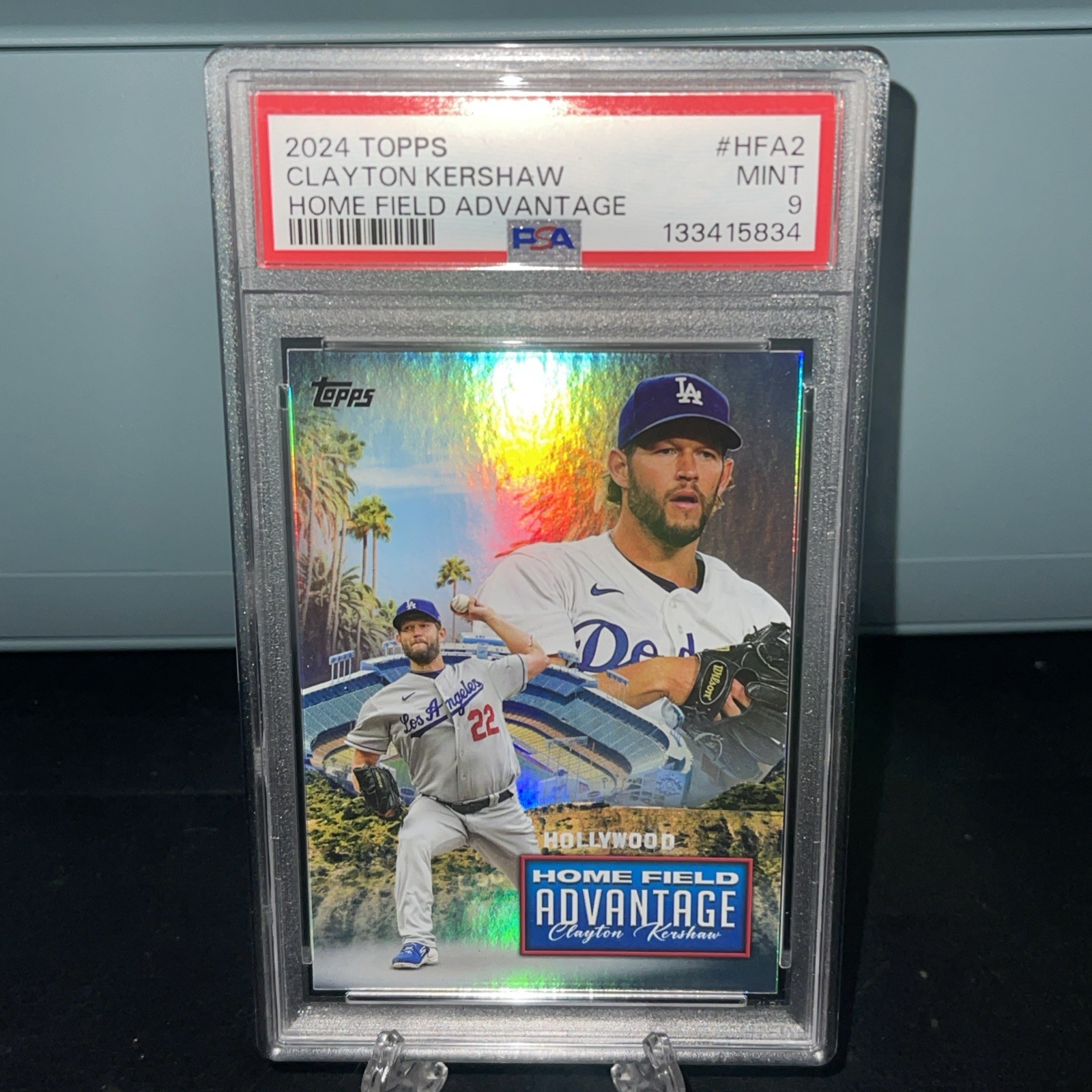 2024 Topps Series 1 Home Field Advantage Clayton Kershaw #HFA-2 PSA 9 MINT