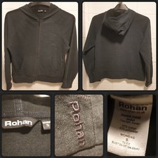 ROHAN Women's Hooded Sweat Jumper Jacket Size Small 33-35" Bust w Inner Pocket