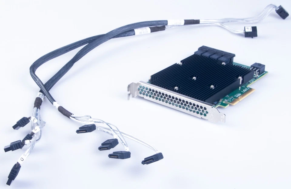 Opción de cable TrueNAS UnRaid LSI 9300-16i 12 Gb/s SAS/SATA HBA IT 16.00.12.00 Foto 2 de 4