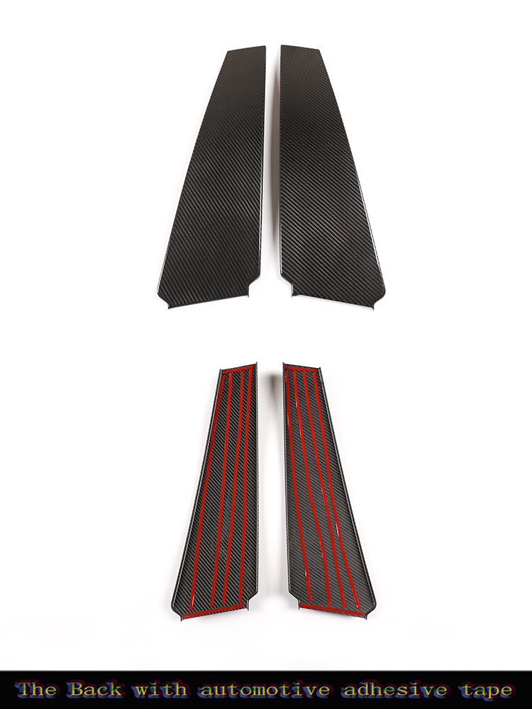 Real Carbon Fiber Window B Pillar Post Panel Cover For Maserati Ghibli 2014-2021