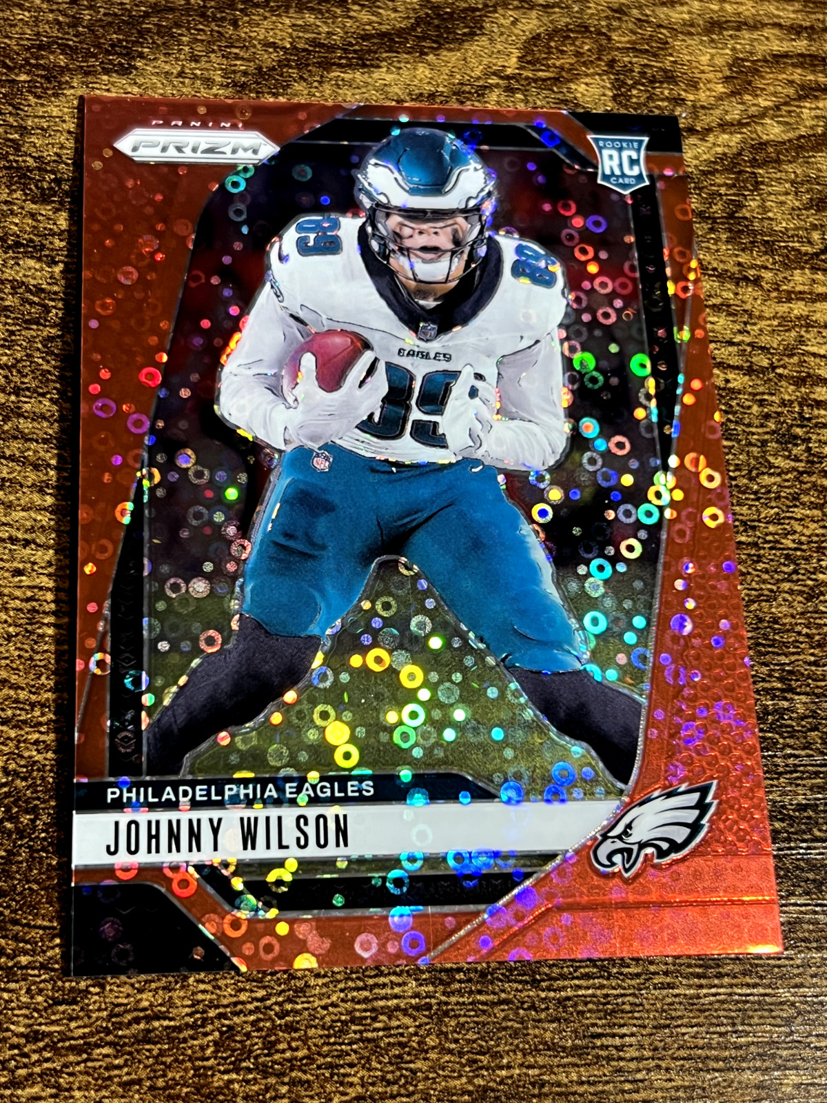 JOHNNY WILSON JR 2024 Panini Prizm Red No Huddle Refractor /75 #355 Rookie RC