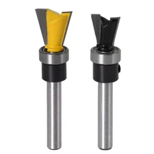 2Pc 1/4 Inch Shank Dovetail Router Bit Set, Carbide Dovetail Joint Router Bit Se