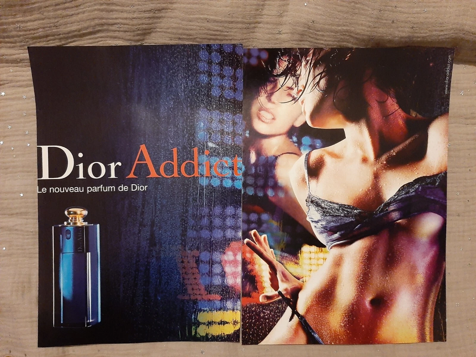 Publicité papier Parfum. Perfume Ad C. Dior Addict de 2003