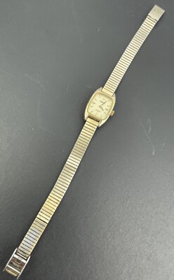 Vintage Lorus Quartz Women\'s Watch V235-5060 RO Gold Tone Stretch Band USA Made Classic Dainty Gold Lorus Quartz Womens Estate Modern Style  main image 4