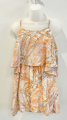 Lovers + Friends Women's Multi Color Pink Sleeveless Blouse Top Size small