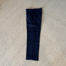 Calvin Klein 16 Husky Slim Fit Boys' Bi-Stretch Flat Front Dress Pant Blue