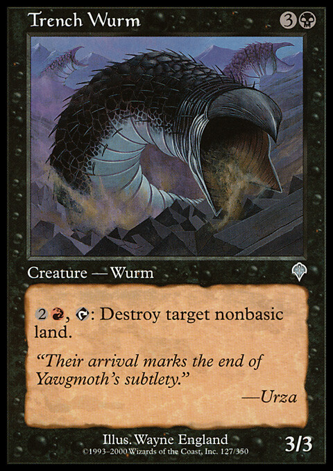 Magic the Gathering MTG Trench Wurm (127) Invasion   LP