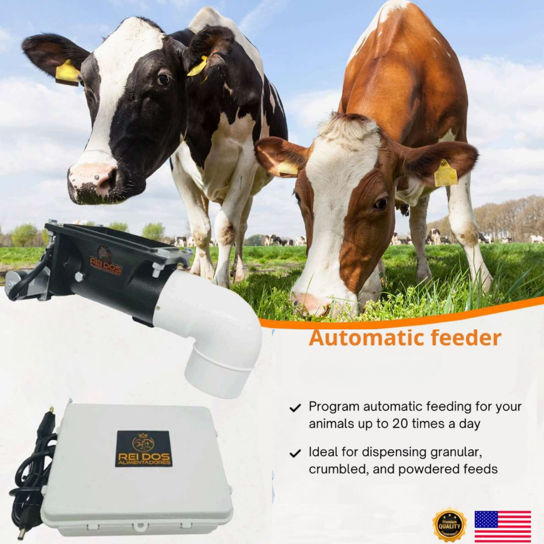 Automatic Feeder for Cows and Calves, Food Dispenser with Timer