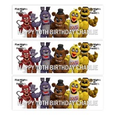 Personalised Five Nights At Freddy's Happy Birthday Party Name Banners