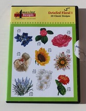 AMAZING DESIGNS Machine Embroidery CD - DETAILED FLORAL I Used