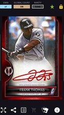 Topps Bunt 2020 FRANK THOMAS Red Great Hitters Signature ICONIC DIGITAL CARD