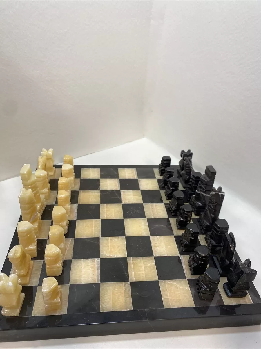 Grey/Beige Stone Chess Board