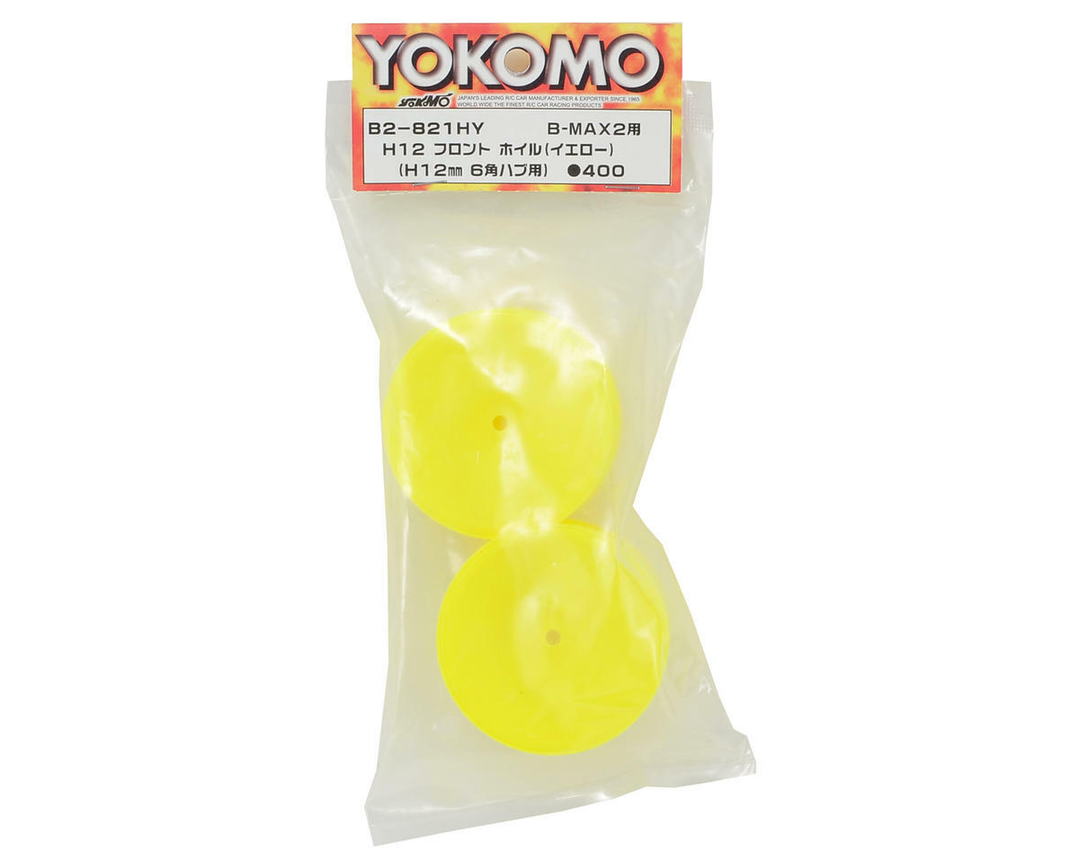 Yokomo 12mm Hex 2WD Front Buggy Wheels (Yellow) (2) (YZ-2/B-MAX2