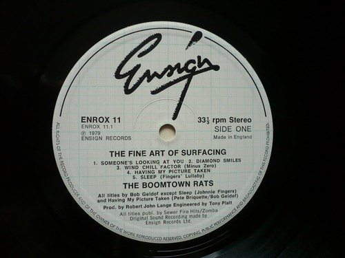 The Boomtown Rats The Fine Art Of Surfacing Vinyl UK 1979 Ensign 1st Press LP - Picture 2 of 13