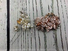 Bridal Rhinestone Hair Pins Wedding Hair Clips Bridal Hair Piece Flower Leaves