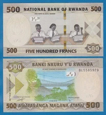 Rwanda 500 Francs  P 42  2019  UNC