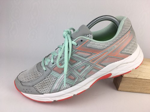 Zapato para correr Asics para mujer gris verde menta naranja T765Q Gel Contend 4 talla 8,5  - Imagen 2 de 11