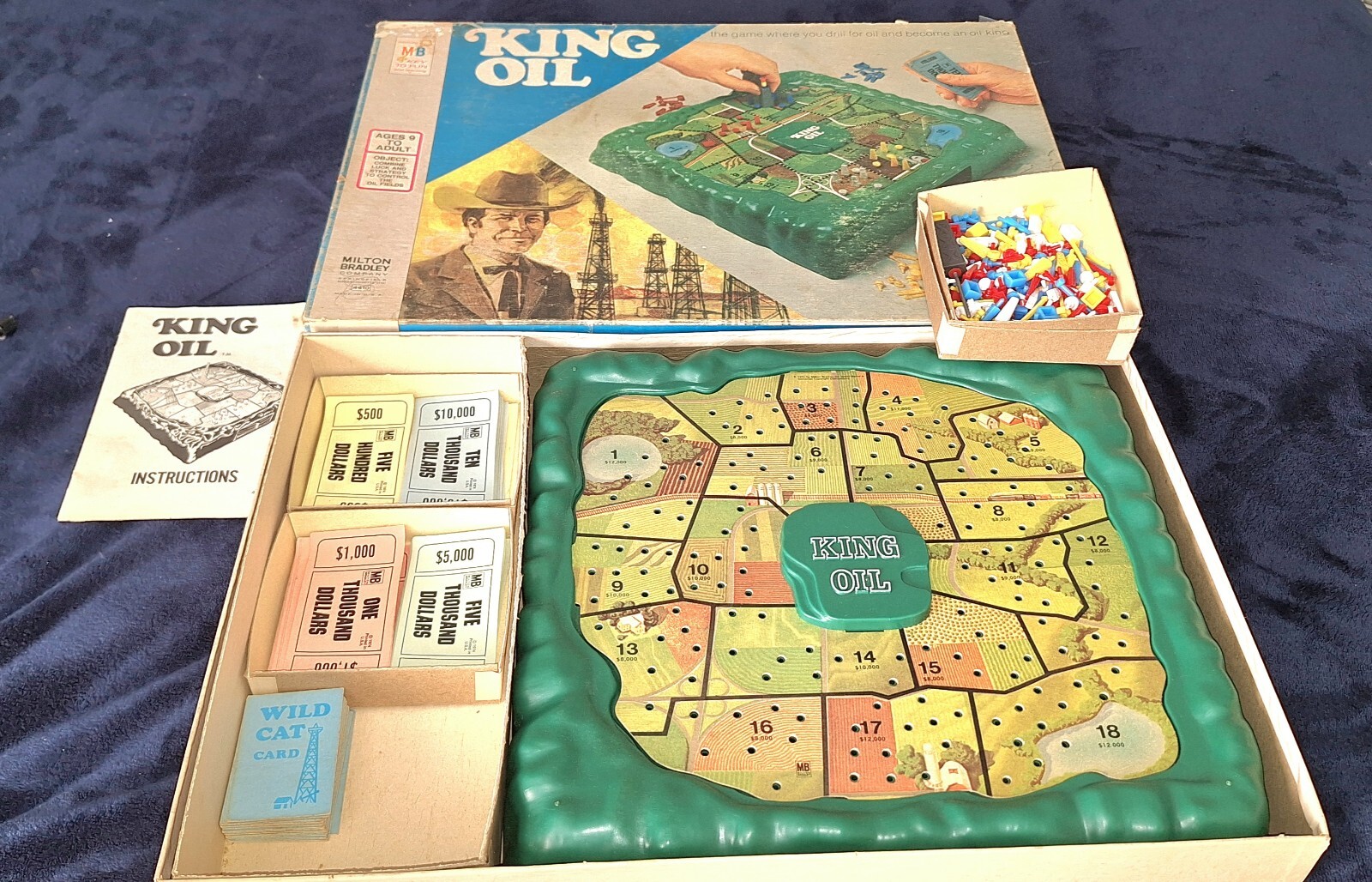 1974 King Oil Board Game by Milton Bradley Strategy Game " Complete SET " eBay