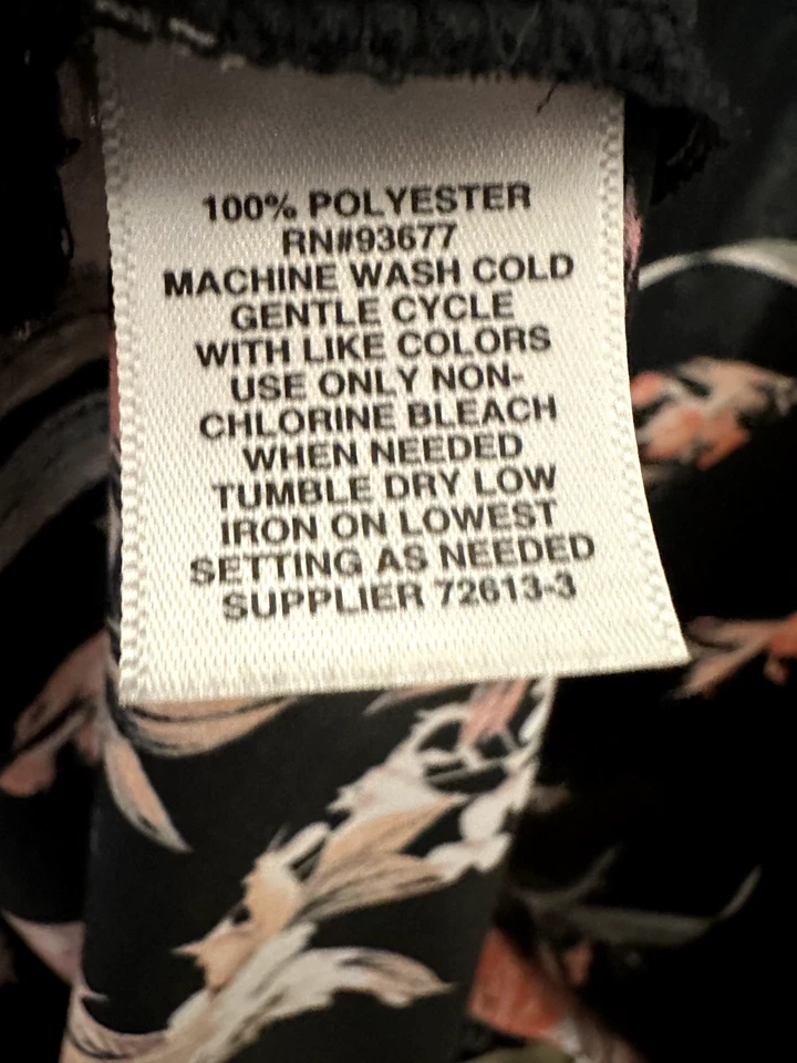 Top Belle & Sky Mujer Floral Tulipán Dobladillo Talla 2X Oficina Oscuro Cottagecore Vacaciones Foto 3 de 4